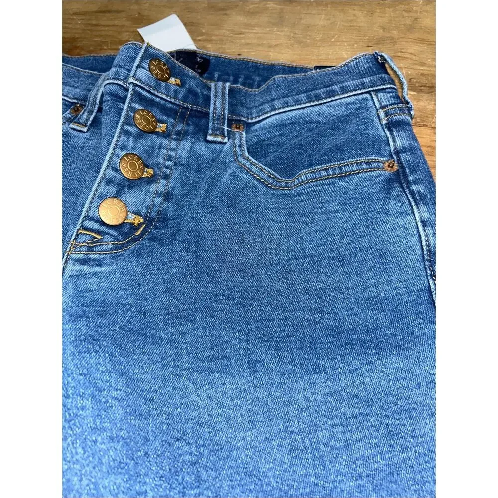 J.Crew Mid-Rise Flare Crop Jeans Women’s Size 26 All-Day Stretch Denim